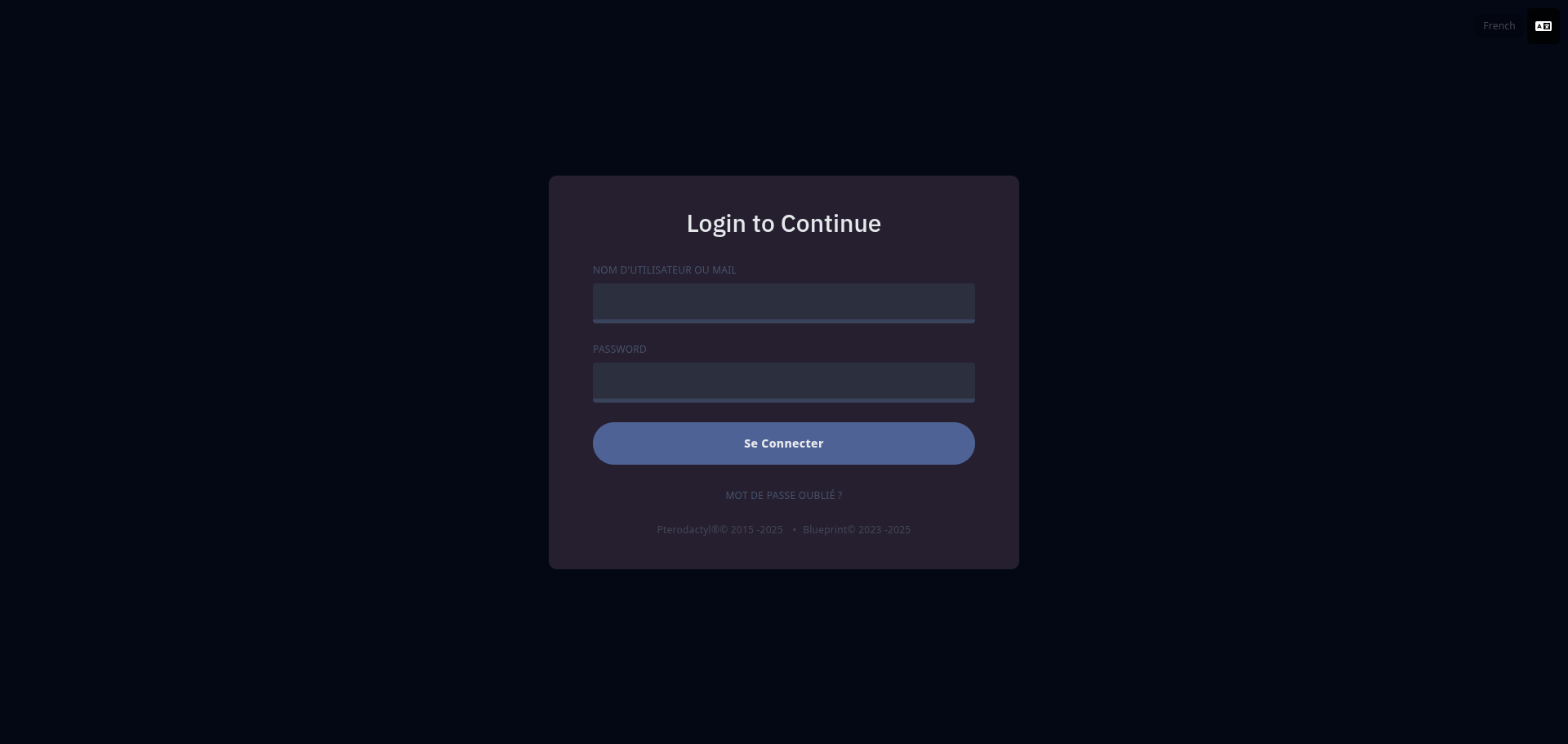 Page de connexion
